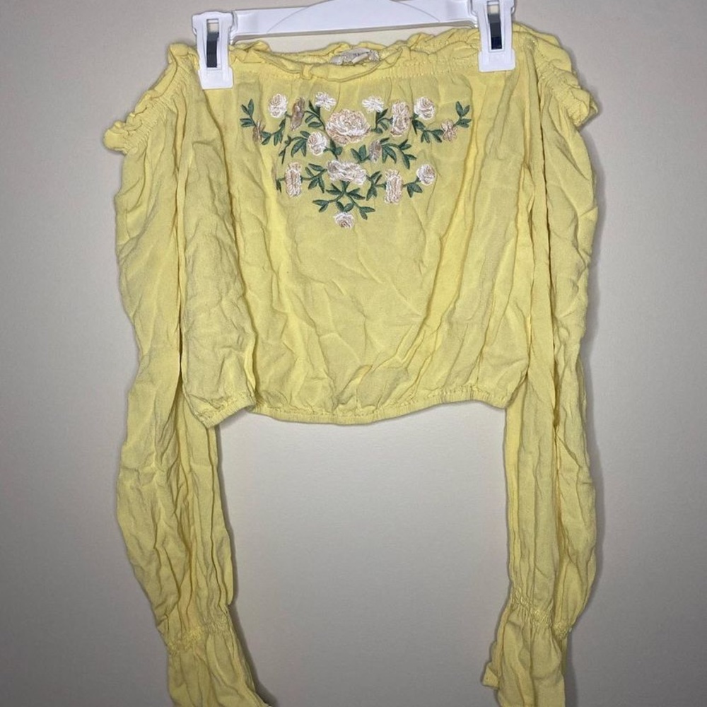 Off the shoulder flower top